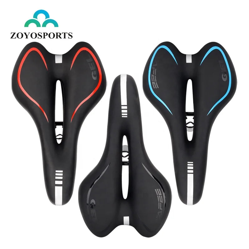 ZOYOSPORTS Bike Leather Saddle Professional Road Mountain MTB Gel Bicycle Seat Saddle