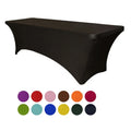 4ft 6ft 8ft Spandex Tablecloths for Home Rectangular Table Fitted Stretch Table Cover Polyester Tablecover Table Toppers