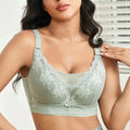 Plus Size Lace Bra Full Coverage Bralette Push up Bras for Women Wide Back Brassiere