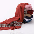 2022 New Stylish Lace Design Plain Pearl Chiffon Shawl Scarves Hijabs Muslim Headscarf Islam Scarf Hijab