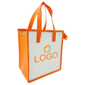 Customizable 20L Insulated Lunch Cooler Bag Foldable Thermal Nonwoven with Zipper for Grocery Shopping Travel Packing Hand Style