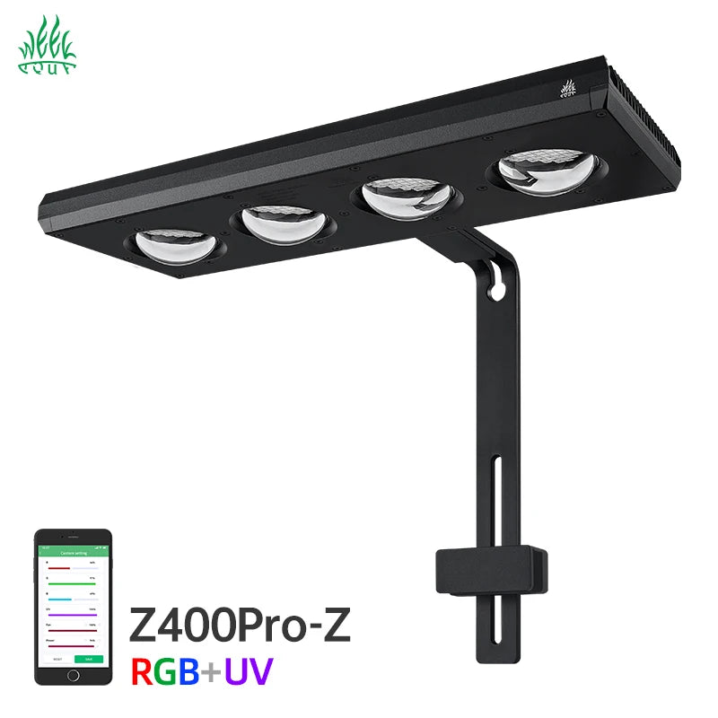 WEEK AQUA Z400Pro RGB UV Full Spectrum Intelligent APP Intelligence Smart Control Led Aquarium Light with Support