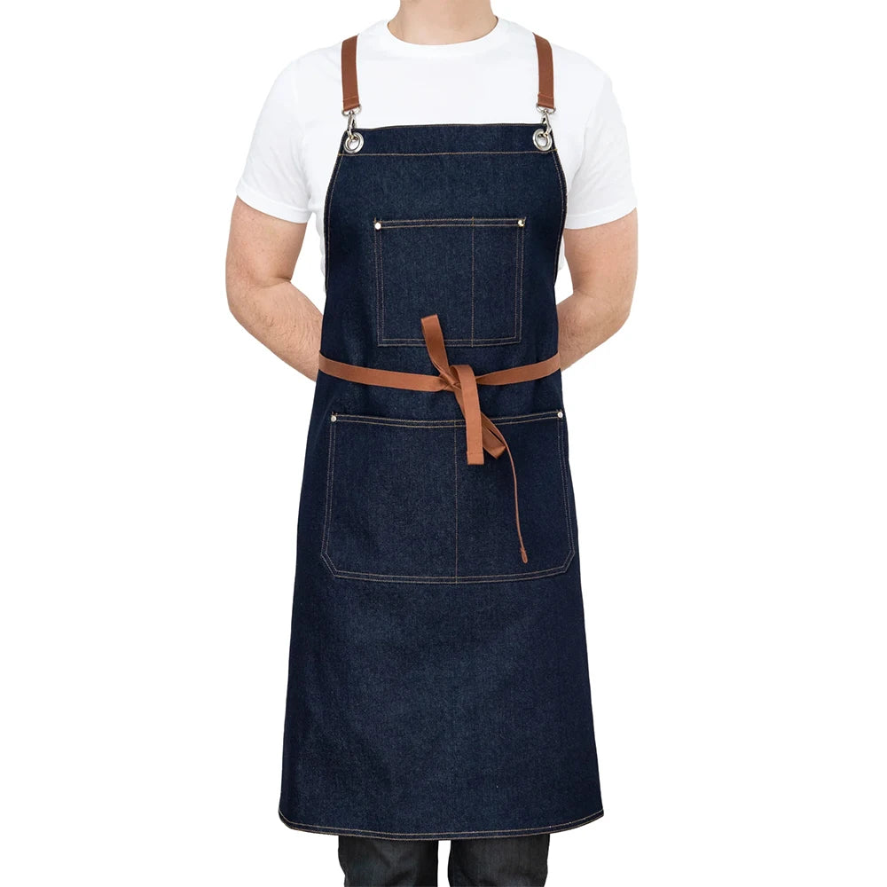 Barber Hairdresser Kitchen Restaurant Crafting Server Waitress Short Apron Alligator Open Canvas National Waterproof Unisex