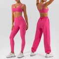 Latest Design Wholesale 2/3 Piece U Back Sports Bra High Waist V Leggings Casual Sweatpants Yoga Fitness Gym Suit Set for Women