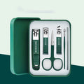 New 6pcs Anti-slip Stainless Steel Nail Clippers with Catcher Manicure Pedicure Tool Nail Cutter Set Scissor with File