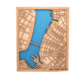 Custom Laser Cut Wooden City Map for Home Decoration