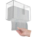 No Drilling Wall Mount Paper Towel Dispenser Clear Folded Paper Towel Holder for Bathroom Toilet and Kitchen