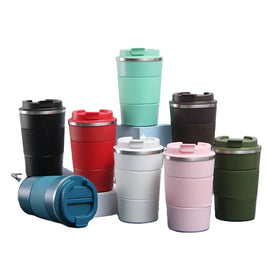 Hot Sale 350ml 500ml Stainless Steel Travel Cup Camping Beer Mug Vacuum Insulated Coffee Mugs and Cup with Silicone Sleeve