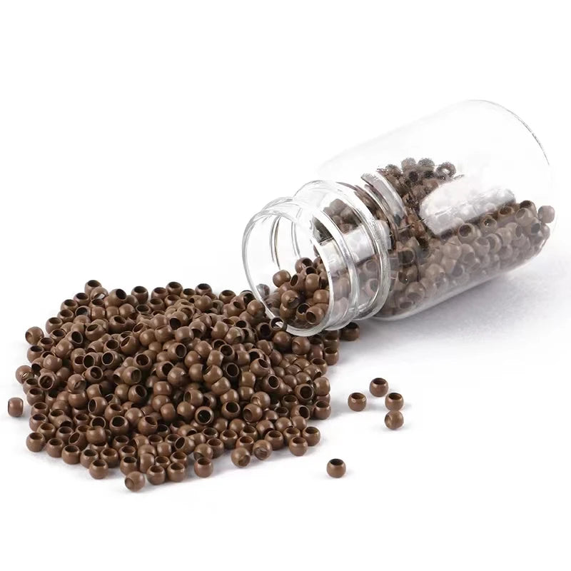 1000Pcs Nano Micro Ring Beads Ring Without Silicone for Stick Tip Hair Extensions
