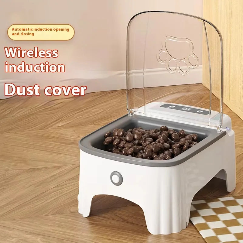 Automatic Solid Pet Food Bowl Feeder Timing Travel-friendly Plastic Cat Dog Bowl Charge-Powered for Camping for Foreign Trade