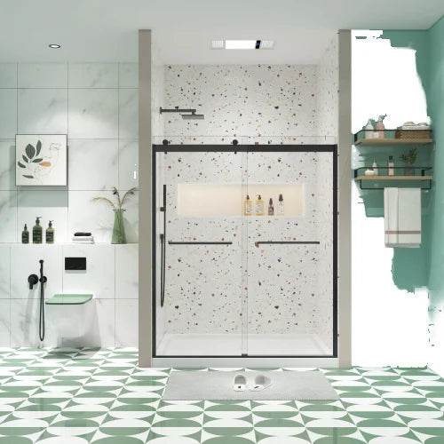 OME Simple Beautiful Sliding Upper Track Embraces Double Wheel Structure Waterproof Gasket Aluminum Alloy Outer Rail Shower Room