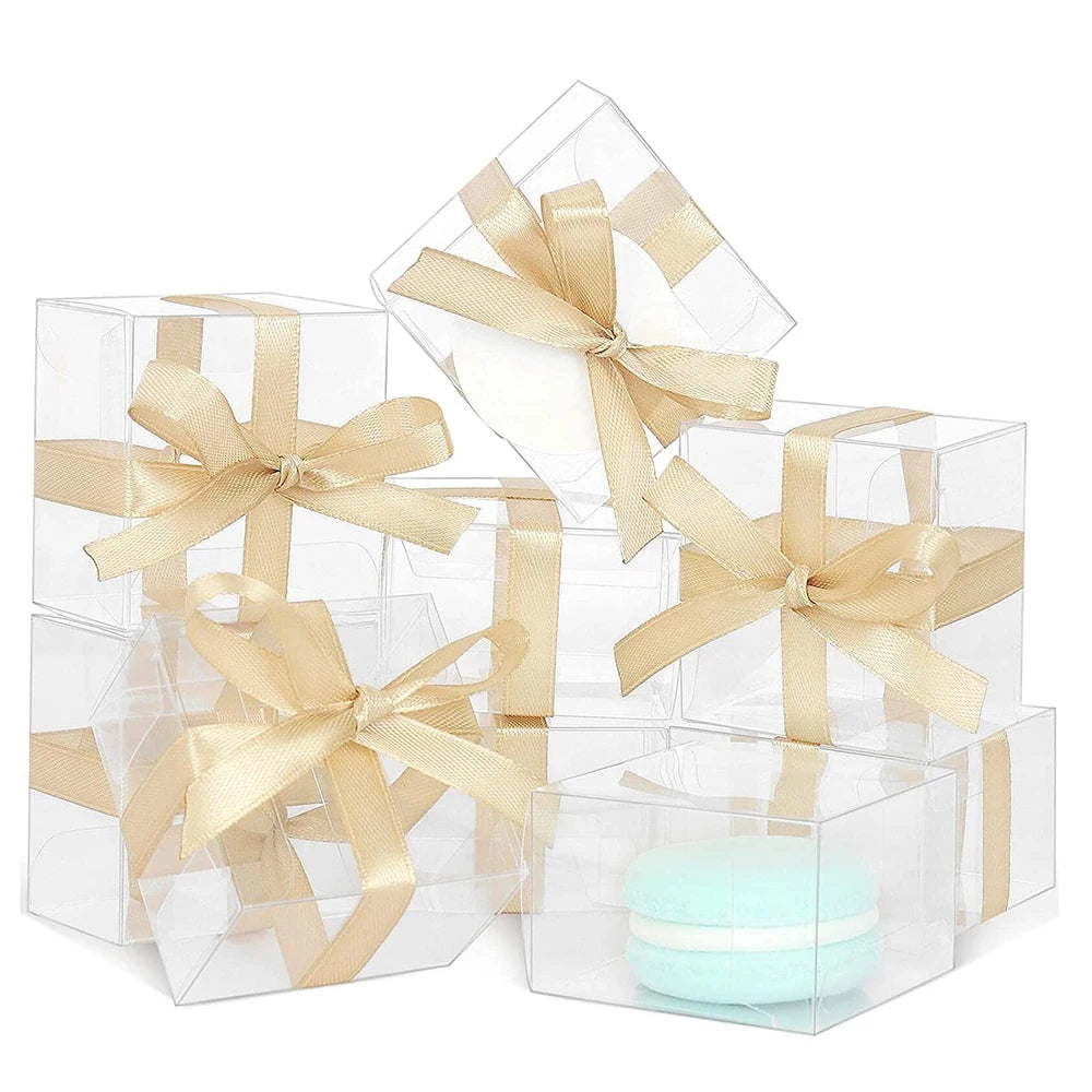 Transparent Packaging Clear Plastic PET PP Flower Candy Gift Party Wedding Favor Box