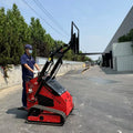 HT320 Triangle Track Mini Skid Steer Loader Diesel Gasoline Engine with Bucket Fork Snow Blower