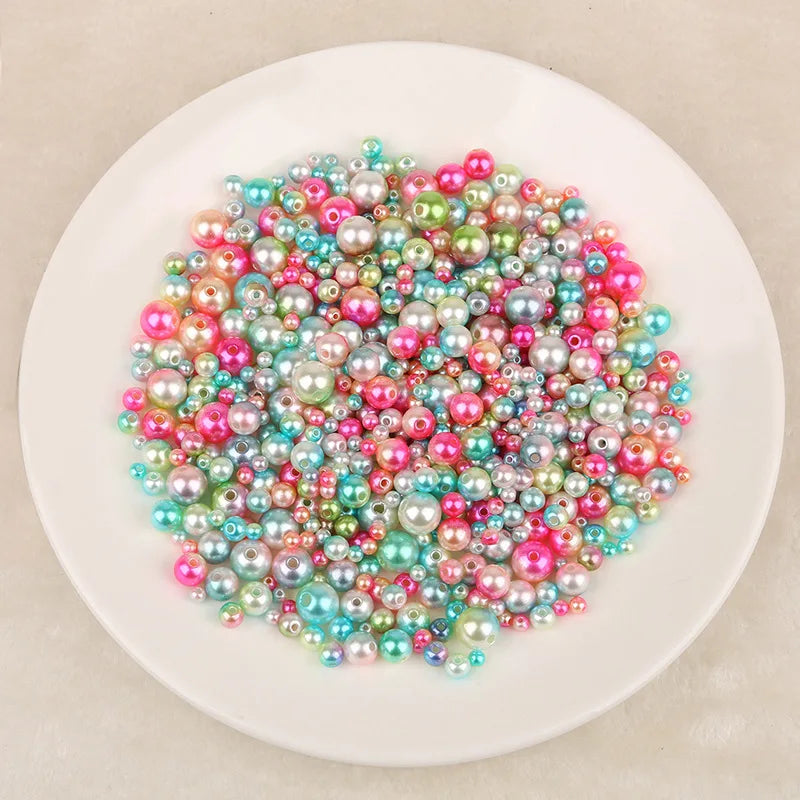 Wholesale Mixed Round Colorful Beads Loose Spacer Beads for Jewelry Making XIMAI