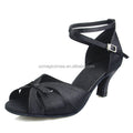 Wedopus Comfortable Heel Ballroom Dance Sandal Black 6.3cm