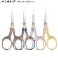 Stainless Steel Electroplated Nail Plum Flower Scissors Retro Carved Nail Clipper Remove Dead Skin Nail Scissors