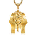 Olivia 18K Gold Hip Hop Jewelry Pharaoh Head Pendant Stainless Steel Egypt Pharaoh Pendant Necklace for Men