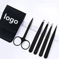 Wholesale Cosmetic Tool Portable Beauty Tool Stainless Steel Eyebrow Lash Eyelash Tweezers Rose Gold Slant
