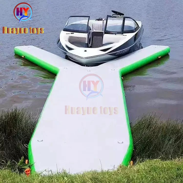 Inflatable Y Pontoon Yacht Floating Swim Water Platform Dock Station Inflatable Floating Boat Dock