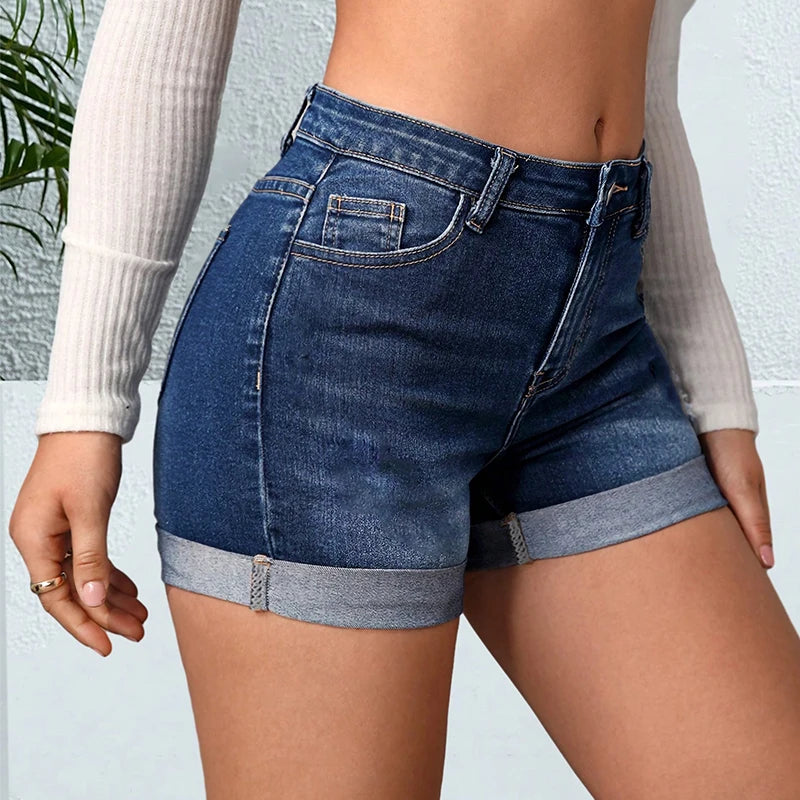 China Manufacturer High-quality Mixed Colors Women Summer Distressed Straight Cargo Stretch Fashion Design Jeans Shorts
