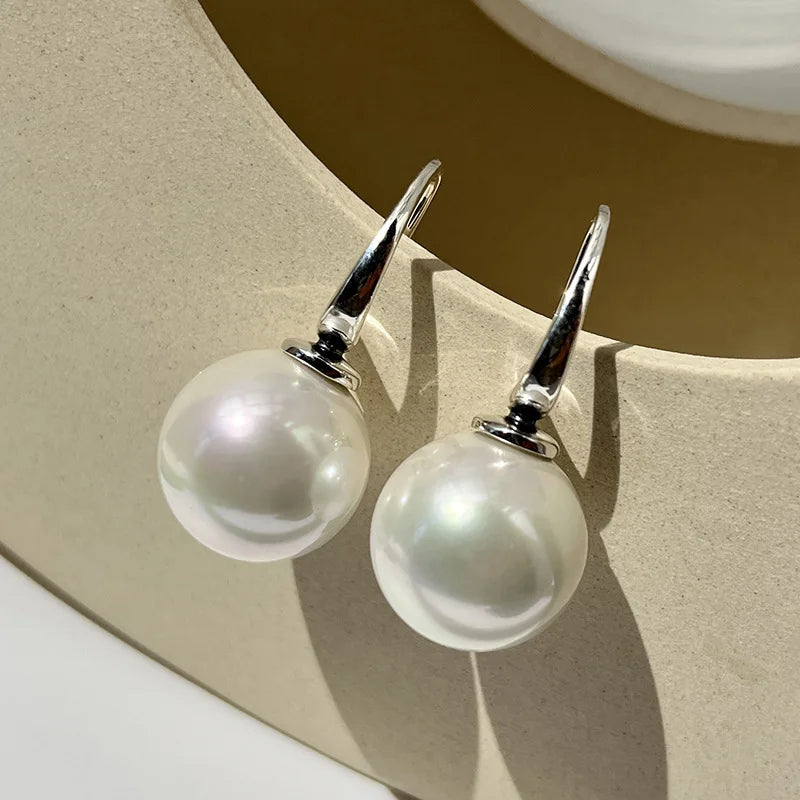 925 Sterling Silver Jewelry Freshwater Pearl Earrings for Woman