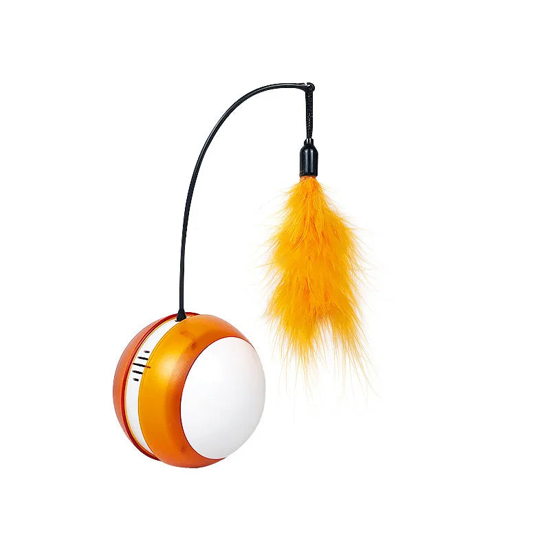 Electric Cat Toy LED Tumbler Rolling Ball Automatically Funny Cat Stick