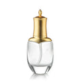 Luxury Gold Cosmetic Jar and Bottle Packaging Acrylic Crown Cap Cosmetic Lotion Bottle Set