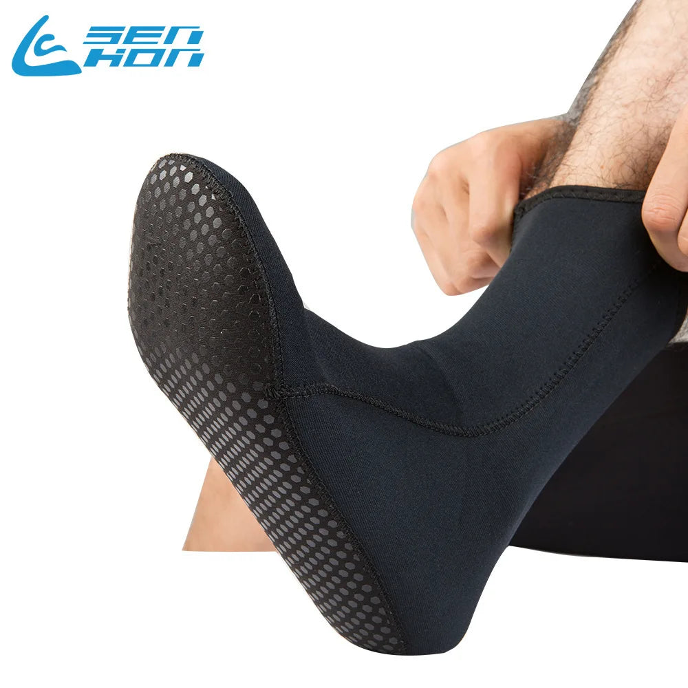 Fashion 3MM Neoprene Beach Water Sport Shoes Full Protection Anti Slip Surfing Diving Underwater Booties & Socks