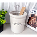 Customizable Nordic Hot Selling Kitchen Ceramic White Chopstick Spoon Cutlery Utensil Holder for Restaurant