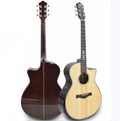 Long Quan Geake 41-Inch High-End Handmade Acoustic Guitar All Solid with Ebony Fingerboard by Long Quan