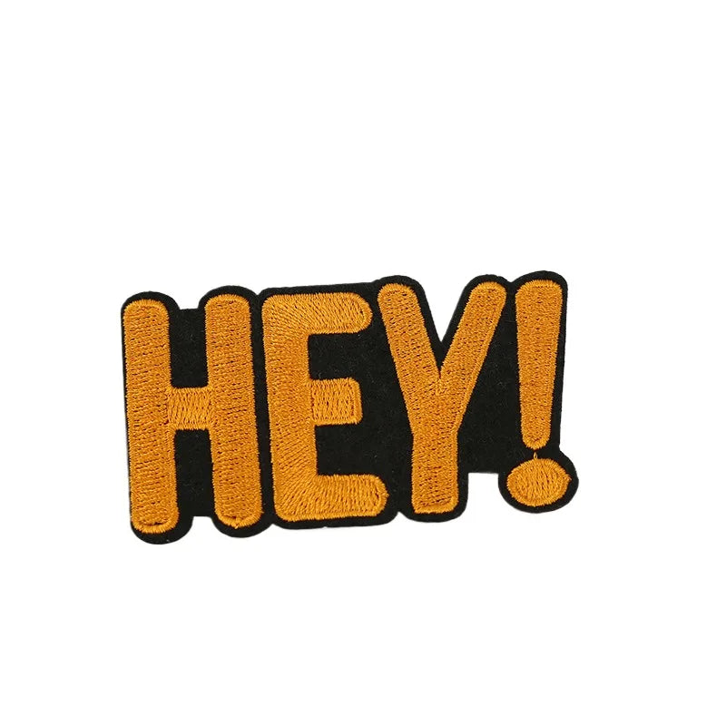 Clothing Patch Personalized Hat Patches Embroidered Labels Wholesale Badge English Letter Embroidery Badges