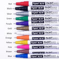 Flysea Hot Sale Extra Fine Point 0.5mm Tip Oil Based Ink Pen 12 Colors Permanent Paint Marker Pen for Office School