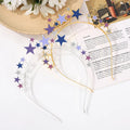 Princess Headwear Metal Hair Accessories Elegant Women Sets Glitter Stars Headbands for New Year Birthday Christmas Party
