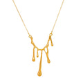 Trendy Street Shooting Accessories Hip Hop Long Sweater Chain Irregular Water Drop Lava Pendant Necklace for Women