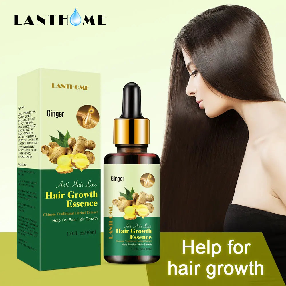 LANTHOME LBQ8638 Wild Ginger Hair Growth Essence Essential Oil 30ml Private Label Aceite Esencial De Esencia Para El Crecimiento