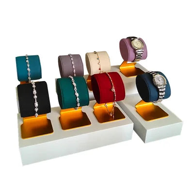 Custom metal jewelry bangle bracelet display stand unique fashion watch display holder