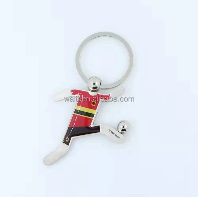 Soccer Player Metal Keychain - Personalized Customization Football Keyring Must-Have for Fans