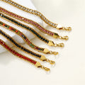 Fashionable Non-fading18k Gold Plating Stainless Steel Colored Diamond Zircon Bracelet Personalized Super Flash Woman's Bracelet
