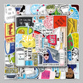 50PCS Hd Printing Waterproof Environmental Painting Graffiti Fun Decorative Rattan Series Sticker Luggage Computer Sticker