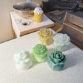 Rose Flower Scented Candle Silicone Mold DIY Handmade Flower Cake Decoration Chocolate Ice Block Moulds