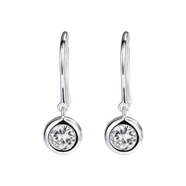 18K Gold Classic Diamond Earrings Perfect Daily Wear Gift for Women and Girls for Girlfriends