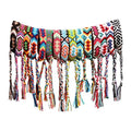 Handmade Friendship Adjustable Wristbands Braided Custom Logo Polyester Elastic Wristband Bracelet Woven Promotional Wristbands
