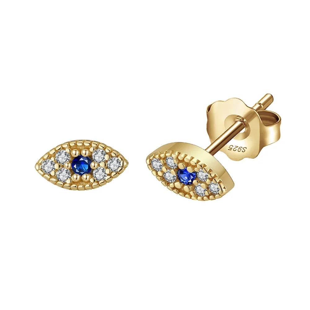 APE28 Devil's Eye Studs Jewelry Wholesale  925 Sterling Silver Earrings Women