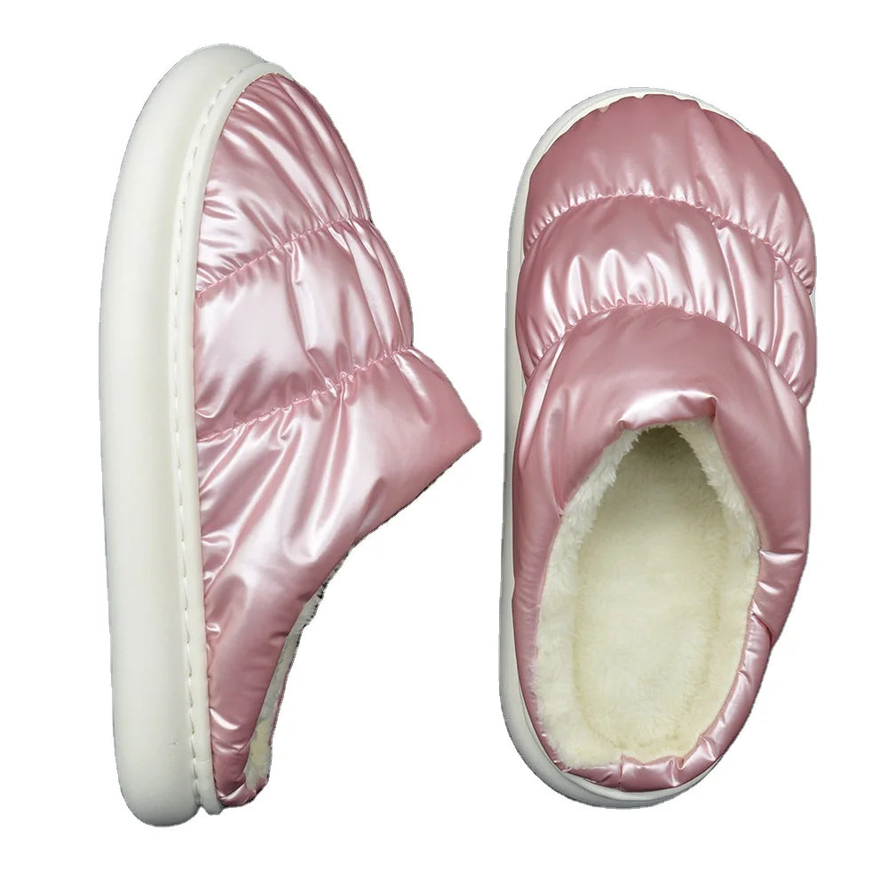 Uniseason Women's Cotton Home Slippers Warm Indoor Fur Slippers With Anti-Slip Eva Outsole for Winter and Autumn
