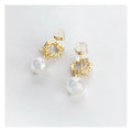 Luxury Opal Pearl Clip on Ear Earrings Retro New Design Zircon CZ Flower Non Piercing Clip on Ear Earrings for Women