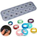 Silicone Resin Ring Molds for Epoxy Resin 14 Sizes Rhombic Faces for Making Rings Earrings for Christmas Gifts Cake Tools