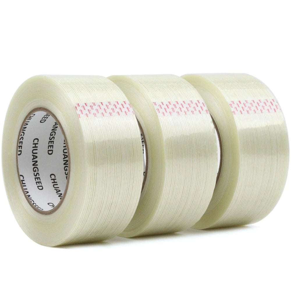 Factory Wholesale Heavy Duty Self Adhesive Strapping Reinforced Fiberglass Cross Weaved Filament Tape for Boxes Packaging