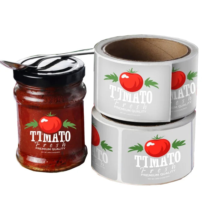 Jar Food Label Sticker Printed 200ml Bottle Label Kiss Cut Stickers