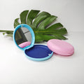 Invisible Plastic Denture Storage Box Round Silicon Dental Tray Concealed Dental Equipment Organizer