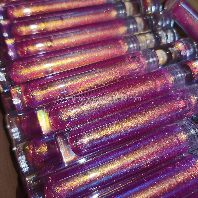 Private Label Glitter Chameleon Matte Glossy Waterproof Velvet Makeup Cosmetics Lipstick Lip Gloss Set Luxury Lipgloss Tube